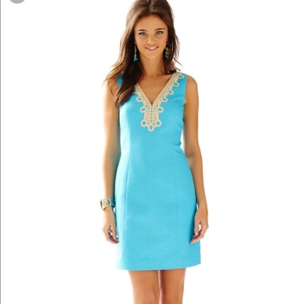 Lilly Pulitzer Blue Bentley Shift Dress, sz 4